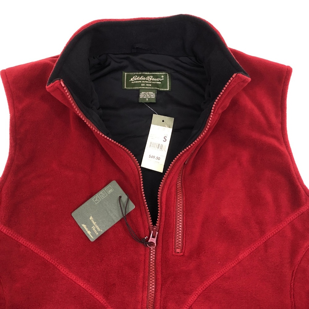 Eddie Bauer Windcutter Fleece Vest Sz S NWT - Picture 5 of 8